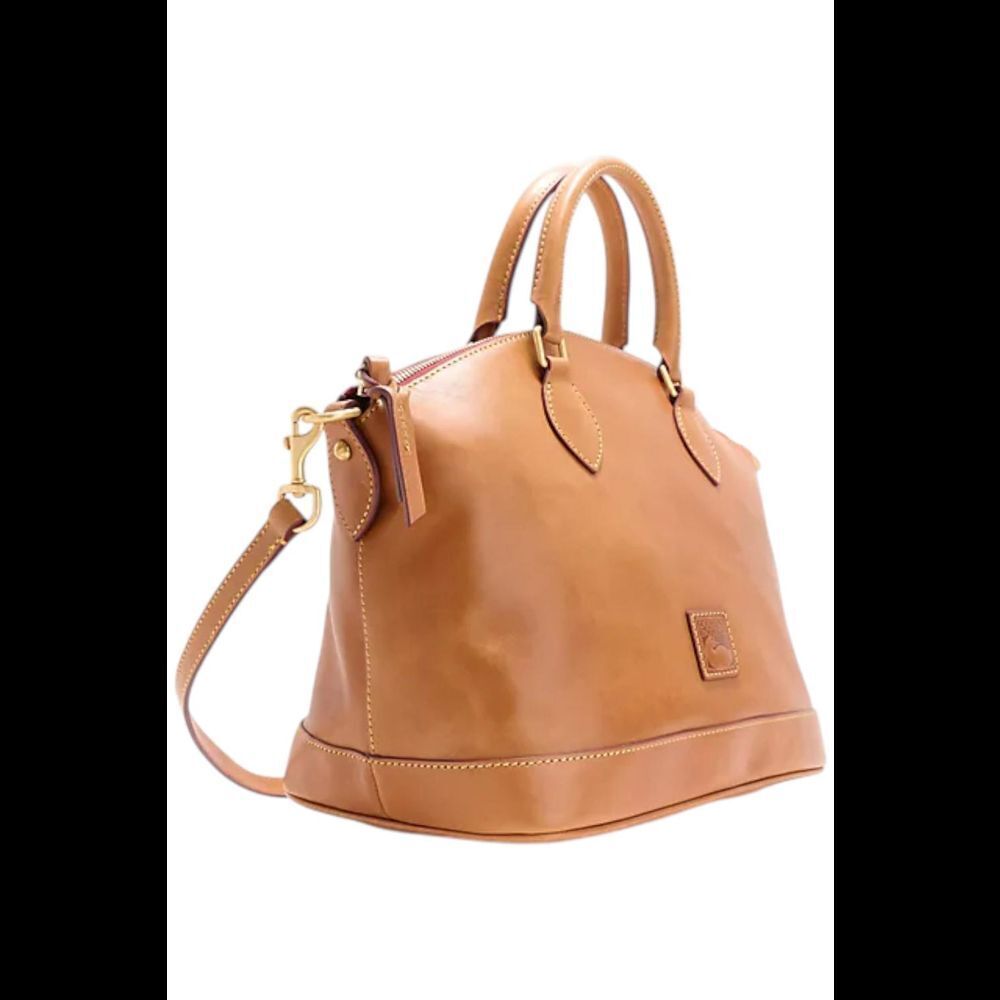 Dooney & Bourke Florentine Leather Carissa Satchel Natural - Picture 2 of 3